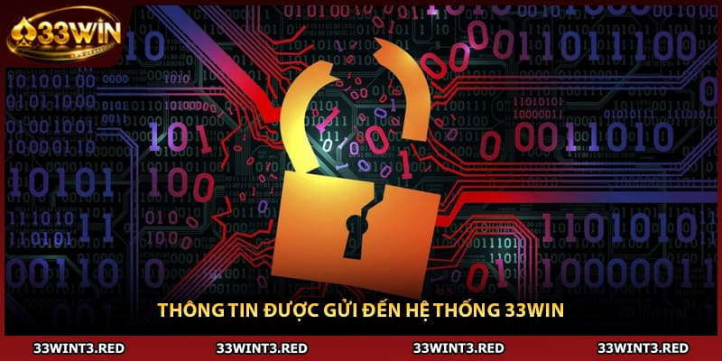 Thông tin được gửi đến hệ thống 33WIN